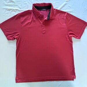 Travis Mathew Polo Shirt Red Short Sleeve Mens XL Golf